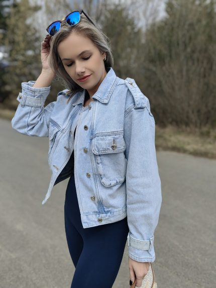 denim bunda oversize strih