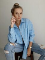 Pásikavá košeľa Timely – Obrázok 6