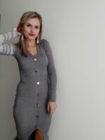 Rebrované šaty Chloe – Obrázok 5