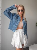 Denim bunda s perlami – Obrázok 8
