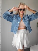 Denim bunda s perlami – Obrázok 10