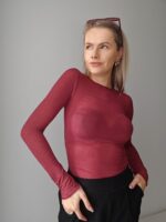 Top s podielom kašmíru - bordový – Obrázok 2
