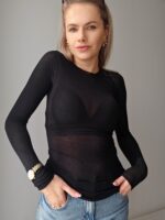 Top s podielom kašmíru - čierny – Obrázok 4