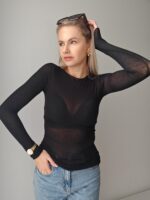 Top s podielom kašmíru - čierny – Obrázok 6