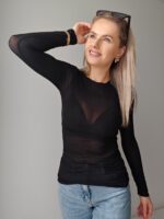Top s podielom kašmíru - čierny – Obrázok 7