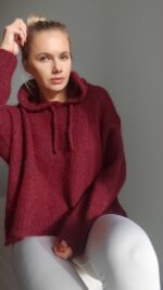 Mohérová mikina s kapucňou – Obrázok 10