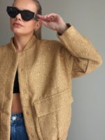 Bomber bunda Gold – Obrázok 2
