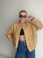 Bomber bunda Gold – Obrázok 4