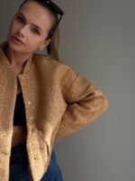 Bomber bunda Gold – Obrázok 5
