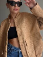 Bomber bunda Gold – Obrázok 6