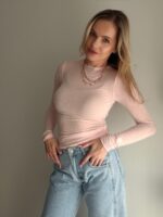 Top s podielom kašmíru - svetloružová – Obrázok 3