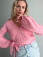 Zavinovací sveter Pink – Obrázok 2