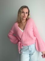 Zavinovací sveter Pink – Obrázok 6
