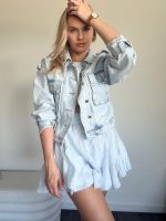 Svetlomodrá sukňa Ria – Obrázok 3