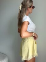 Denim šortky žlté – Obrázok 6